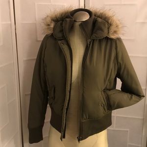 BP. Puffer fur lined hooded coat